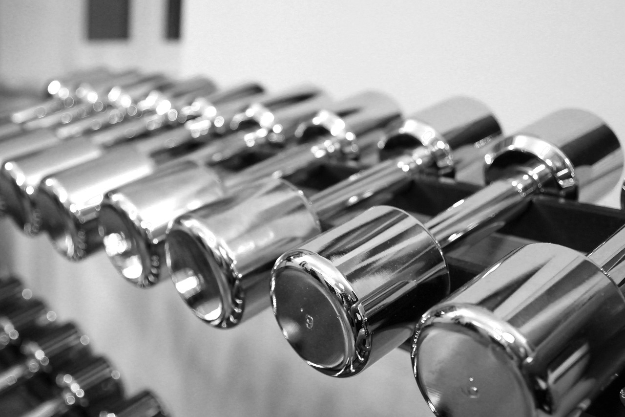 dumbbell, training, gym